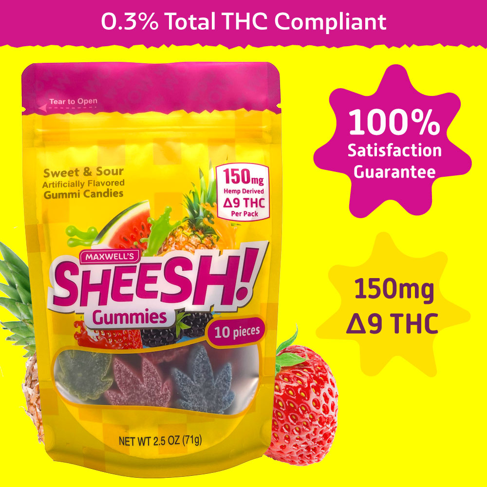 Sheesh! Gummies – 150 mg Delta-9 THC – 10-count